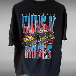 GN'R X Legacy Motor Club Erik Jones #43 Guns N Roses NASCAR Mens (XL) T-shirt